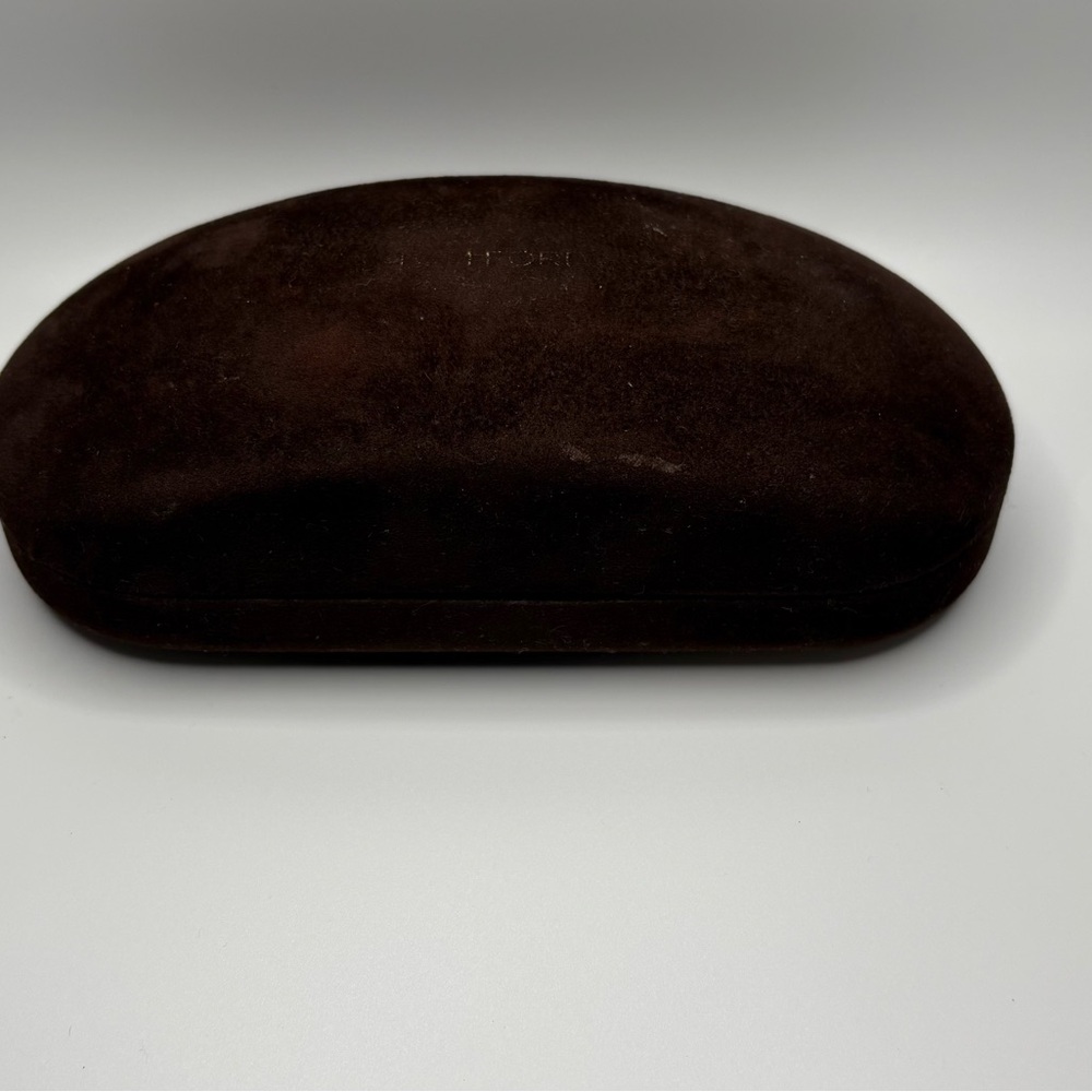 Tom Ford Dark Brown Suede Eyewear Case
